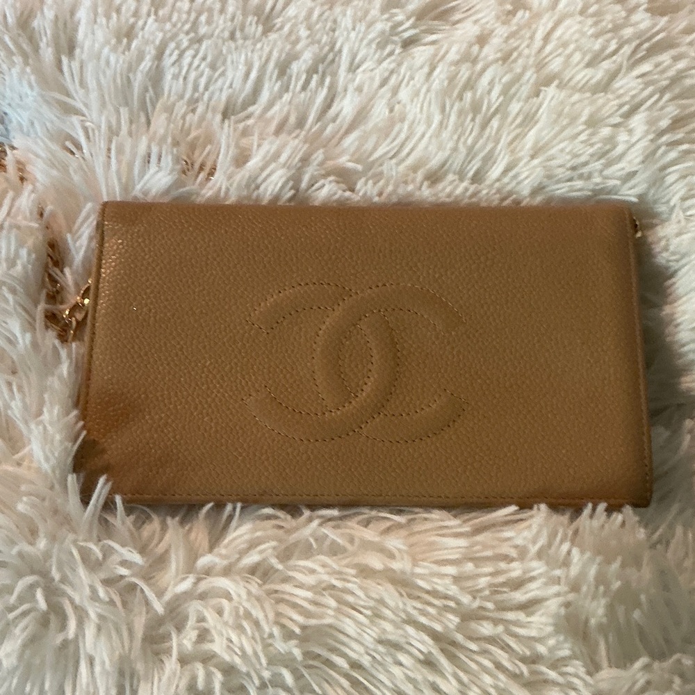 CHANEL Tan Leather Wallet - Picture 9 of 13
